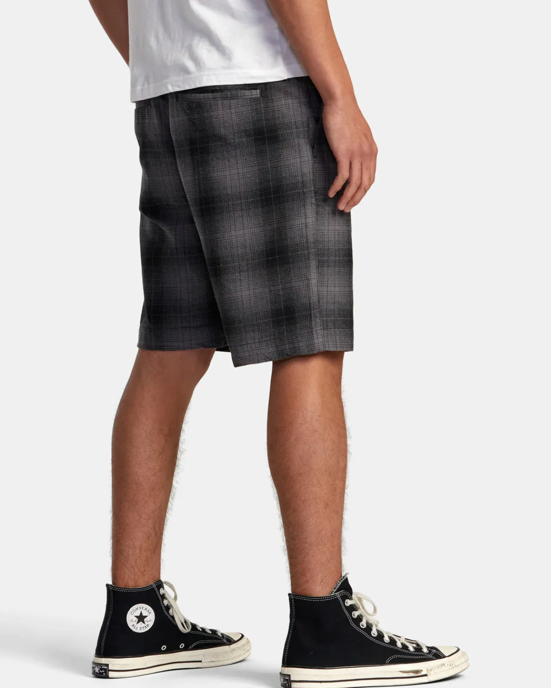 RVCA AMERICANA 20" ELASTIC WAIST YARN DYED SHORTS Black Sale