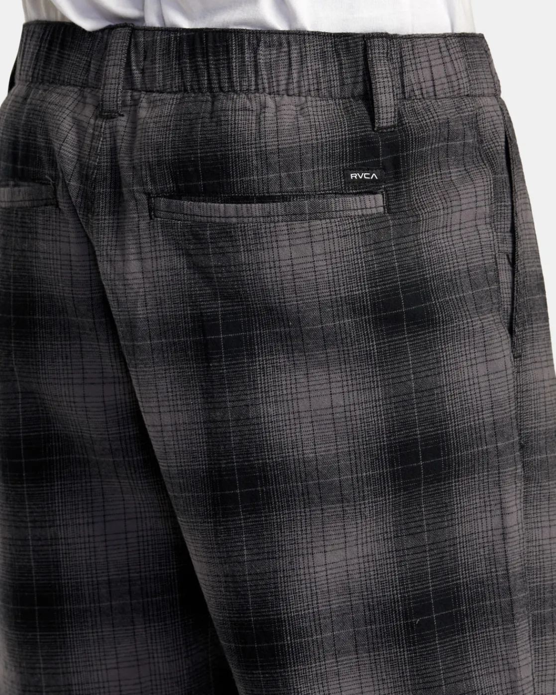 RVCA AMERICANA 20" ELASTIC WAIST YARN DYED SHORTS Black Sale