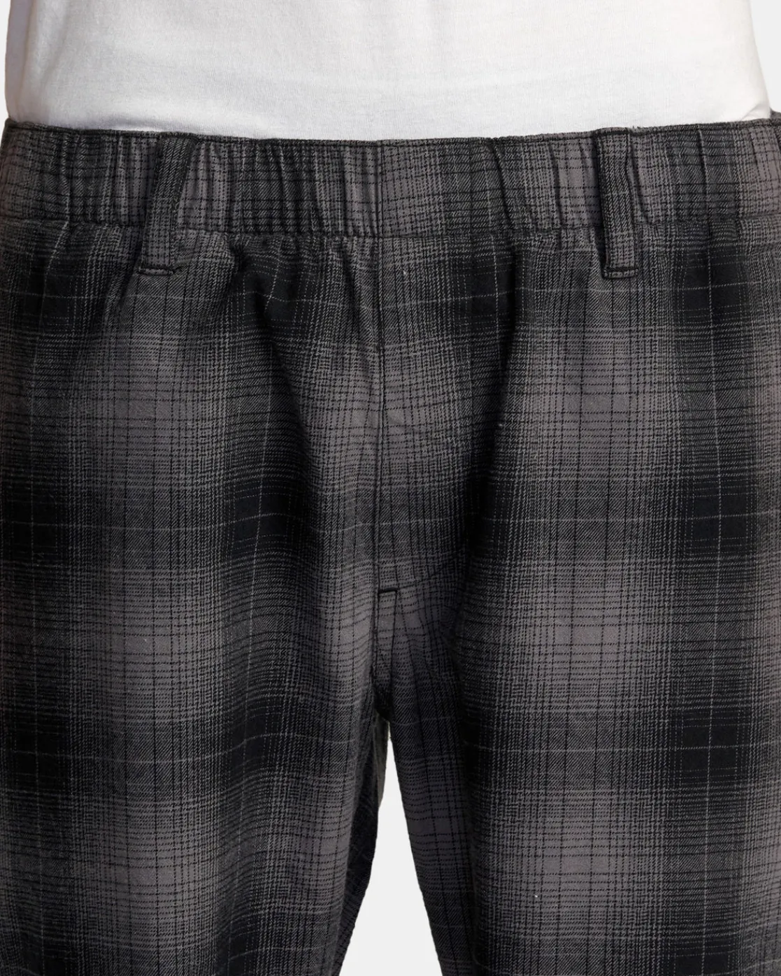RVCA AMERICANA 20" ELASTIC WAIST YARN DYED SHORTS Black Sale