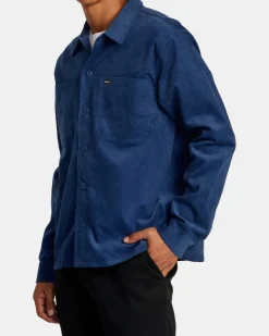 RVCA AMERICANA CORDUROY OVERSHIRT Dark Denim Best