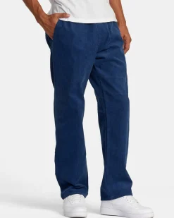 RVCA AMERICANA ELASTIC WAIST CORD PANTS Dark Denim Hot