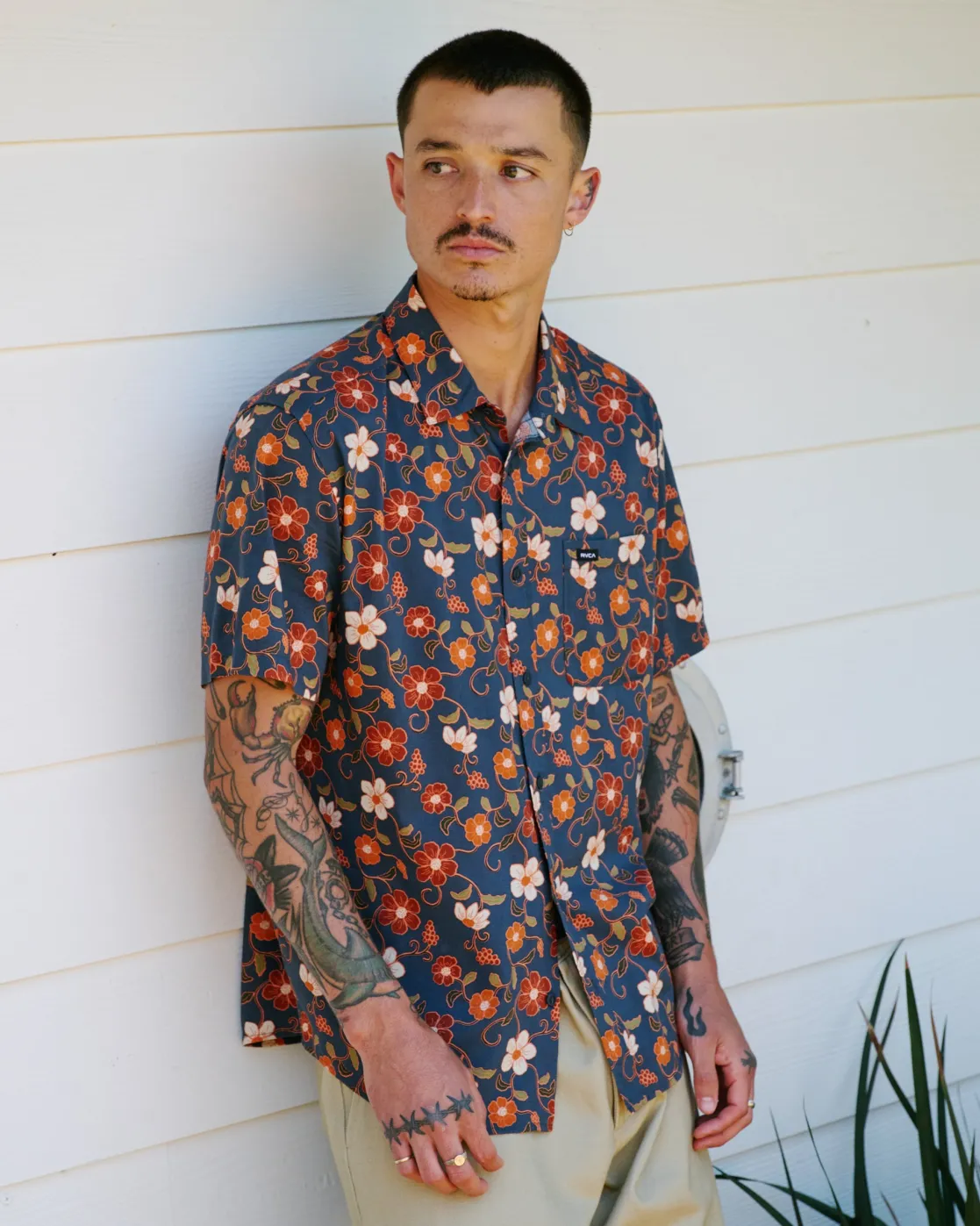 RVCA ANYTIME SHORT SLEEVE SHIRT Duck Blue Best