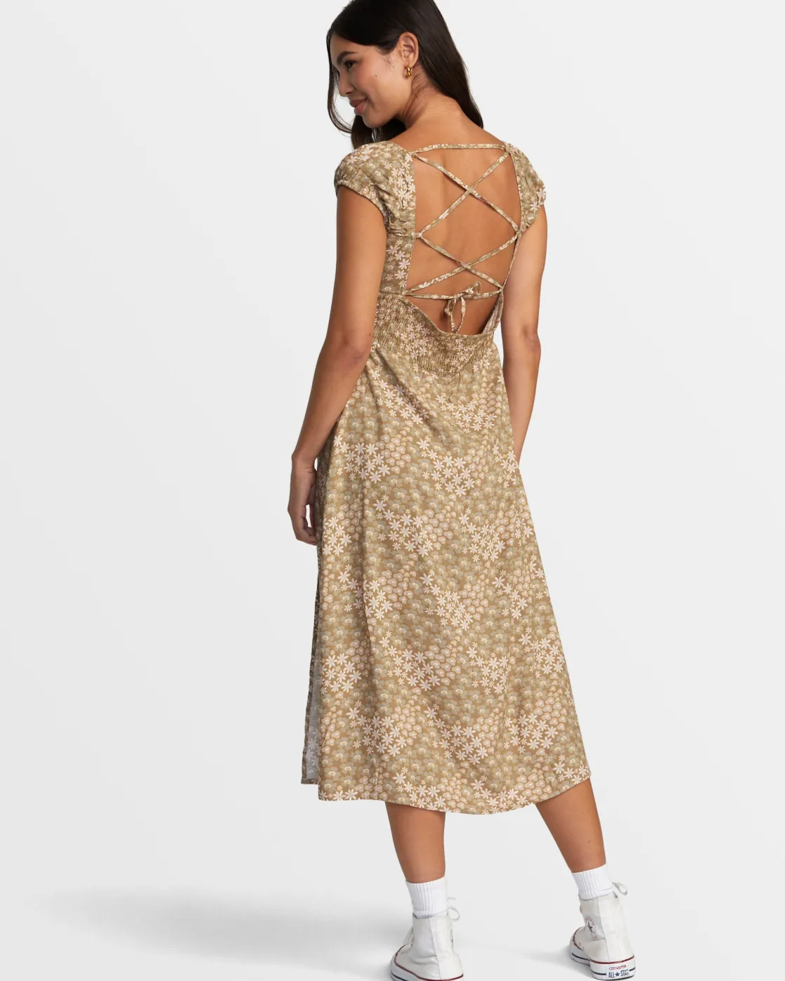 RVCA AVA MIDI DRESS Ermine Online