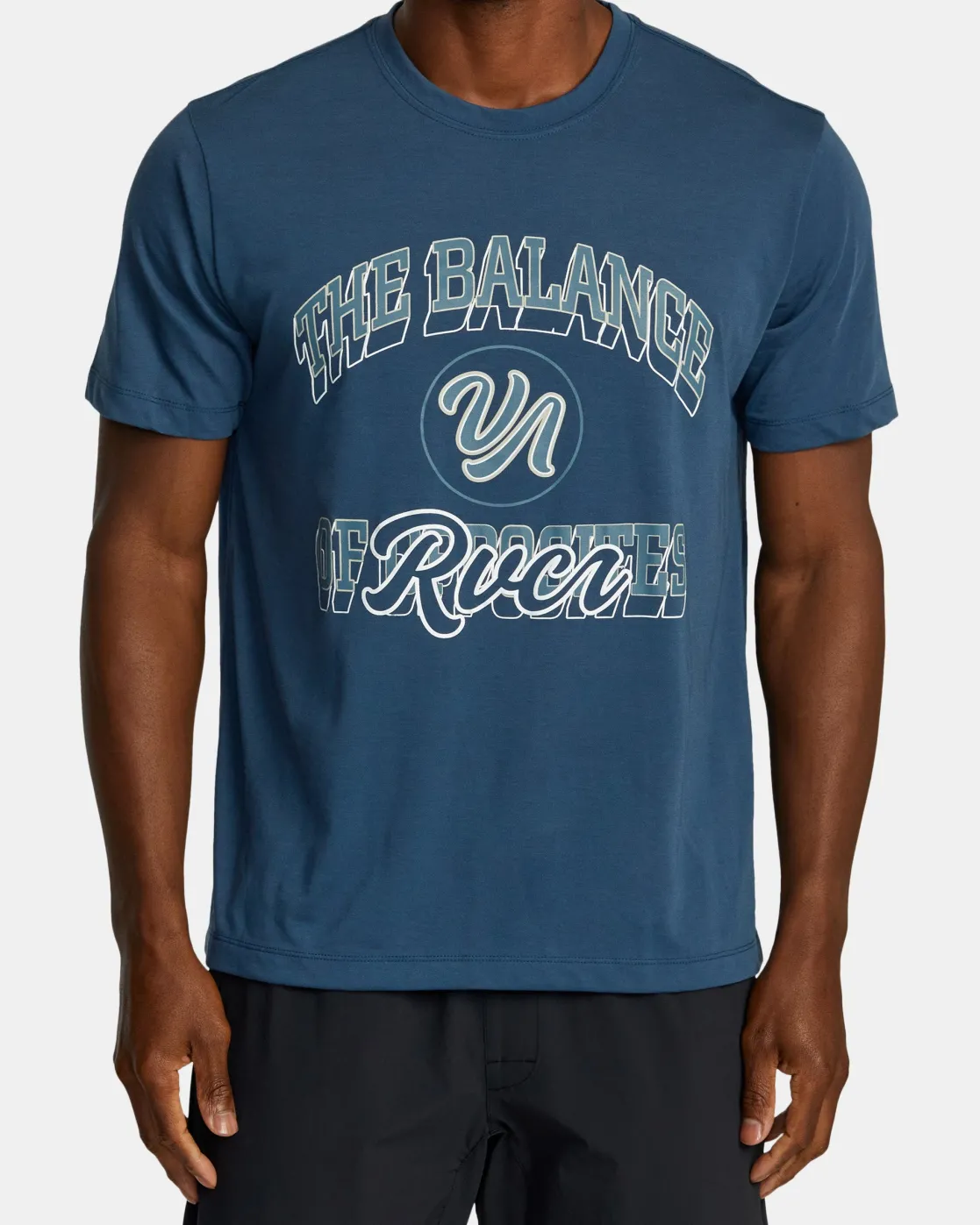 RVCA BALANCE RAIDER SPORT TECH TEE Petrol Blue Outlet