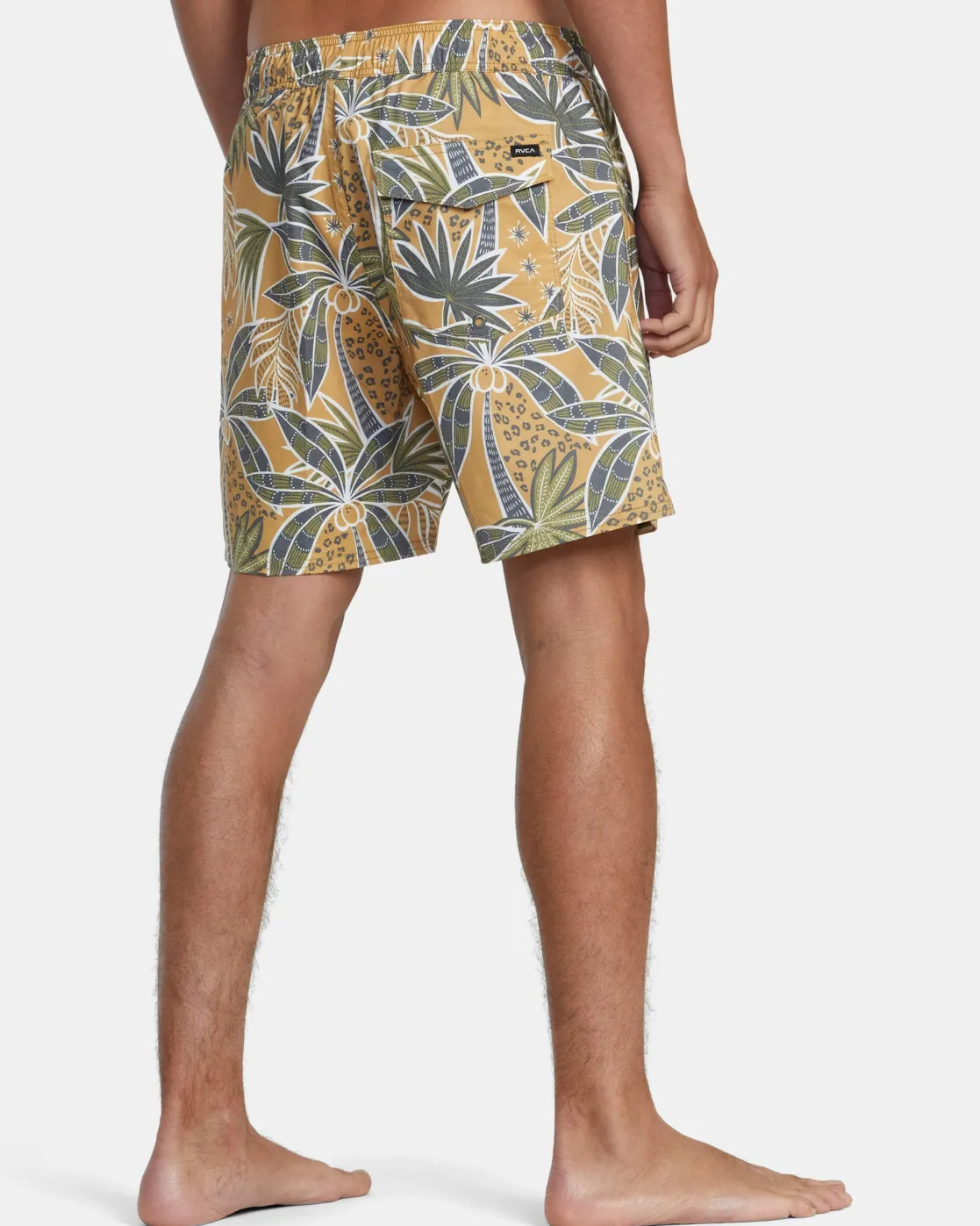 RVCA BARNES ELASTIC WAIST 17" BOARDSHORTS Camel