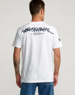 RVCA BEDWIN X STASH TEE White New