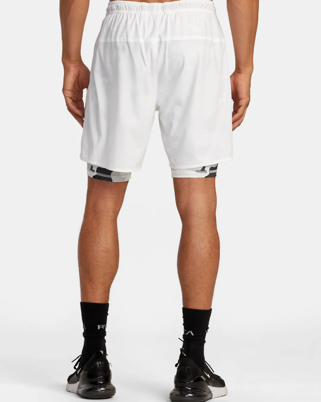 RVCA BEDWIN X STASH TRAIN 2-IN-1 SHORTS Off White Hot