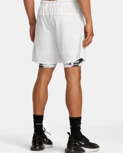 RVCA BEDWIN X STASH TRAIN 2-IN-1 SHORTS Off White Hot