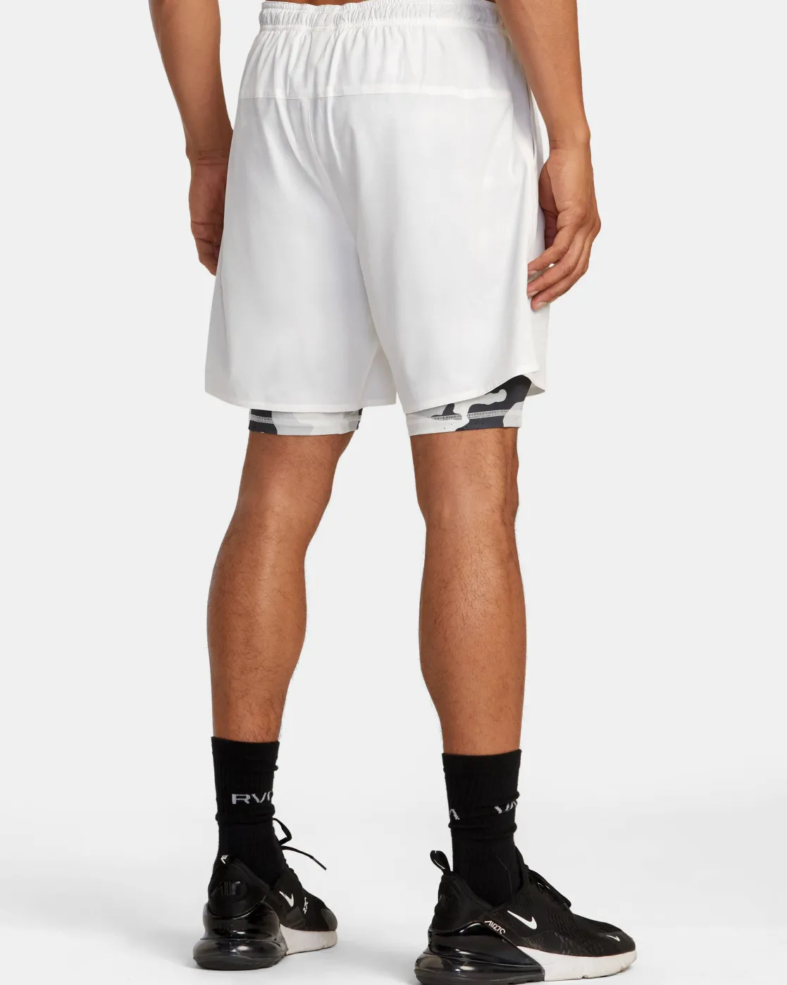 RVCA BEDWIN X STASH TRAIN 2-IN-1 SHORTS Off White Hot