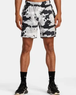 RVCA BEDWIN X STASH YOGGER STRETCH 17" ELASTIC WAIST SHORTS Black/White Sale
