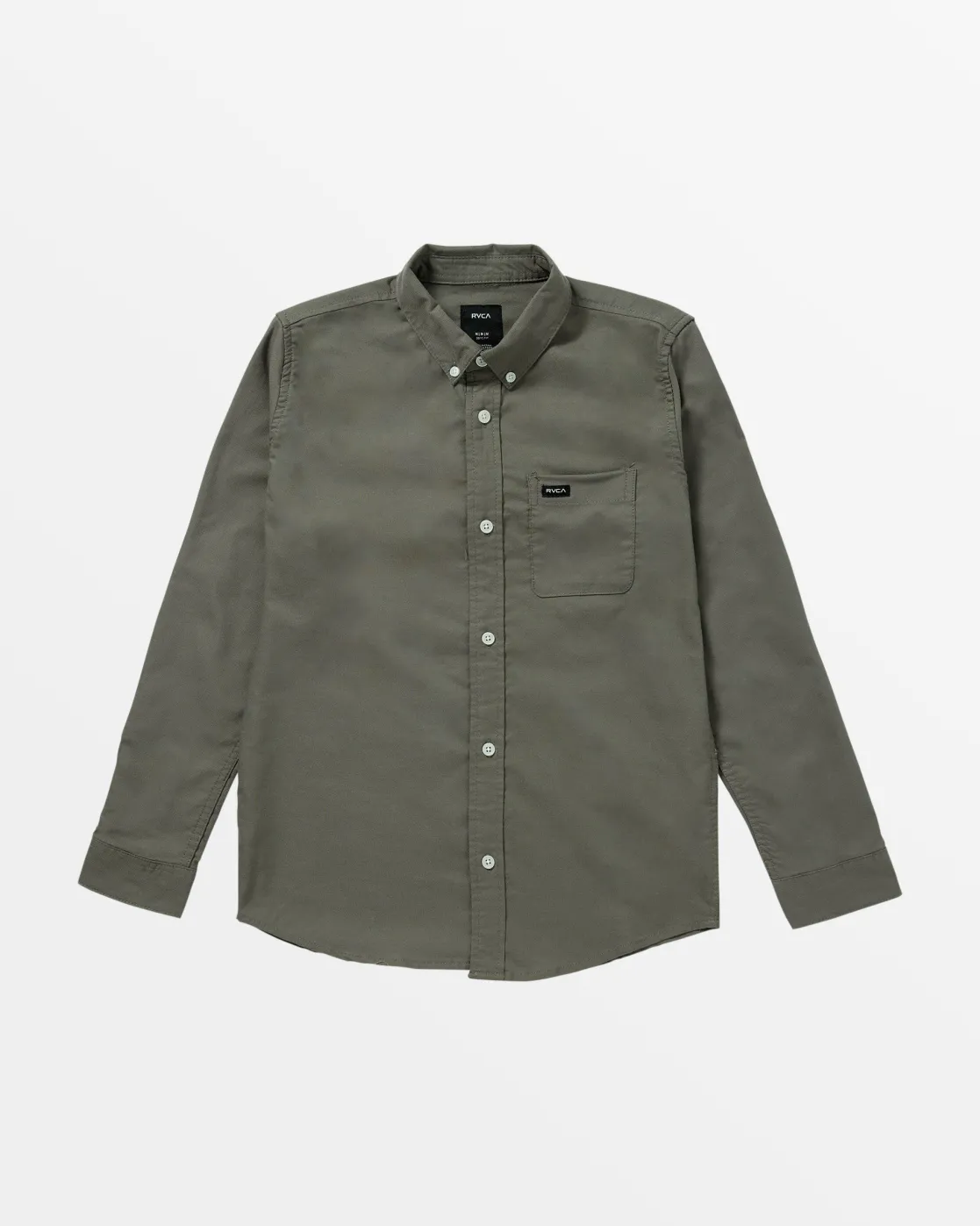 RVCA BOYS THAT'LL DO LONG SLEEVE SHIRT Sage Leaf New