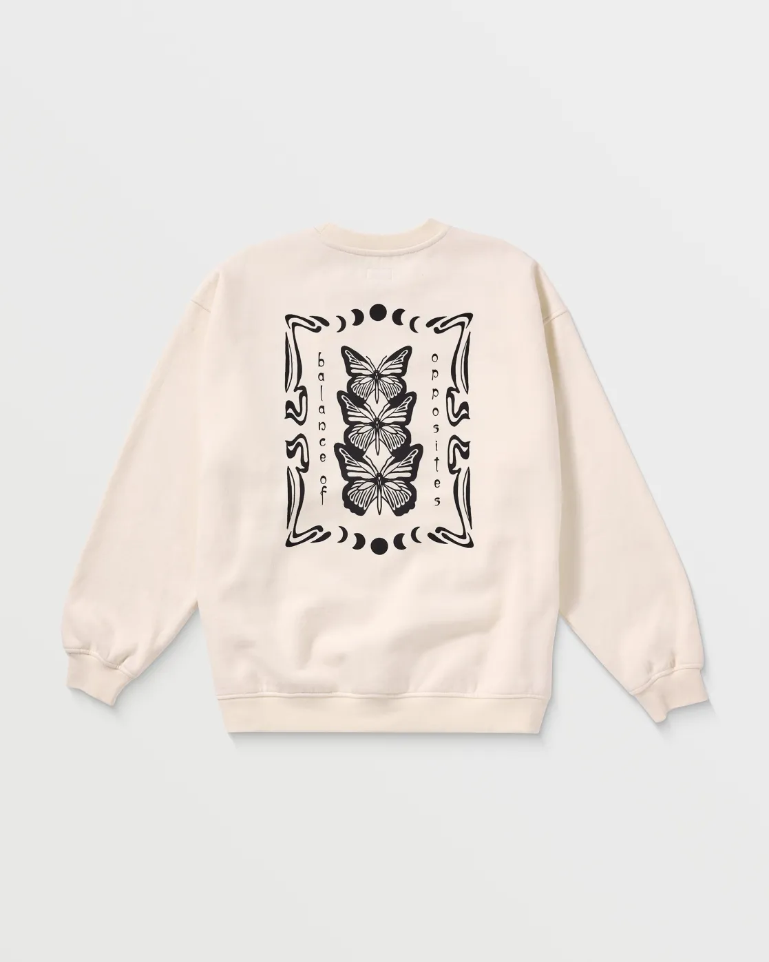 RVCA BUTTERFLY BAGGIE CREW SWEATSHIRT Cloud Online
