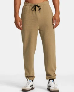 RVCA C-ABLE WAFFLE KNIT JOGGERS Dark Khaki Sale