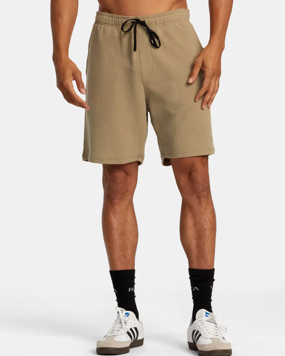 RVCA C-ABLE WAFFLE KNIT SHORTS Dark Khaki Outlet