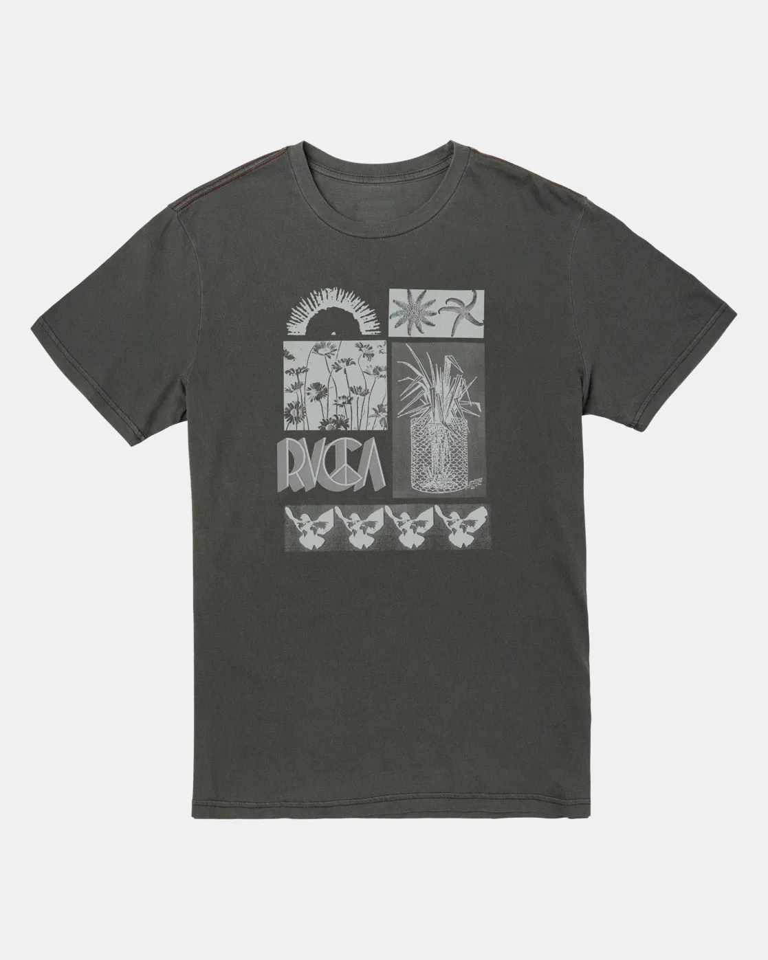 RVCA CLIPPED TEE Pirate Black Hot