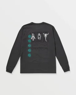 RVCA CLIPS LONG SLEEVE TEE Black Outlet