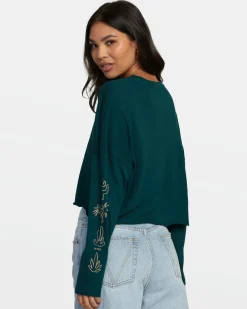 RVCA CLOUD LONG SLEEVE TEE Ponderosa Pine Sale