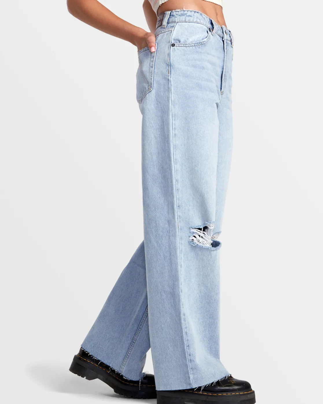 RVCA COCO DENIM JEANS Bleached Indigo