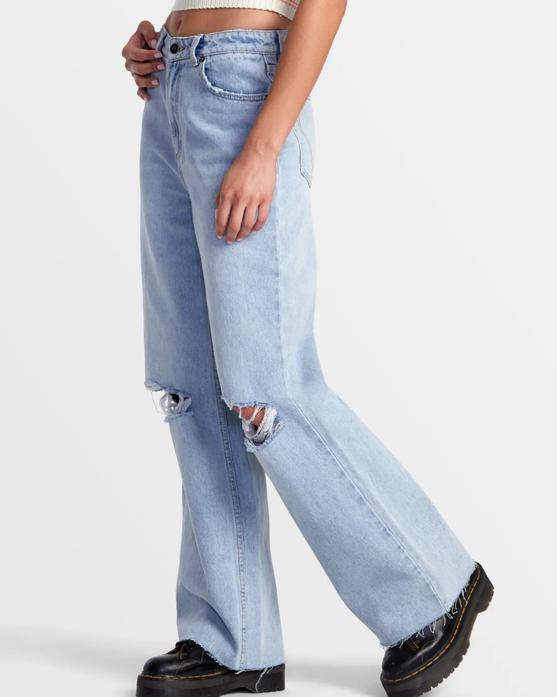 RVCA COCO DENIM JEANS Bleached Indigo