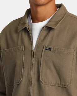 RVCA COPING JACKET Mushroom Hot