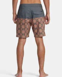 RVCA COUNTY 18" BOARDSHORTS Burnt Orange