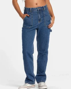 RVCA DAYSHIFT JEANS Blue Rinse Hot