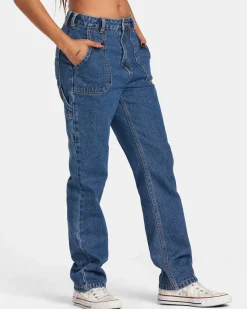 RVCA DAYSHIFT JEANS Blue Rinse Hot