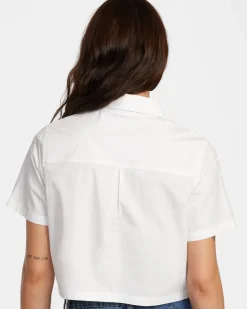 RVCA DAYSHIFT SHORT SLEEVE SHIRT Whisper White New