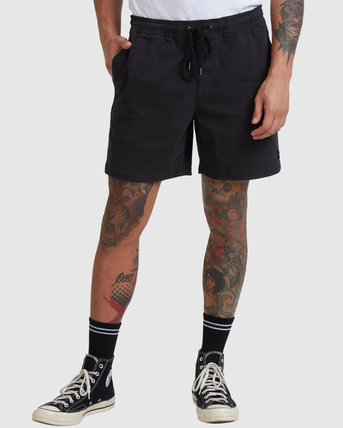 RVCA ESCAPE PRINT 17" SHORTS Black New
