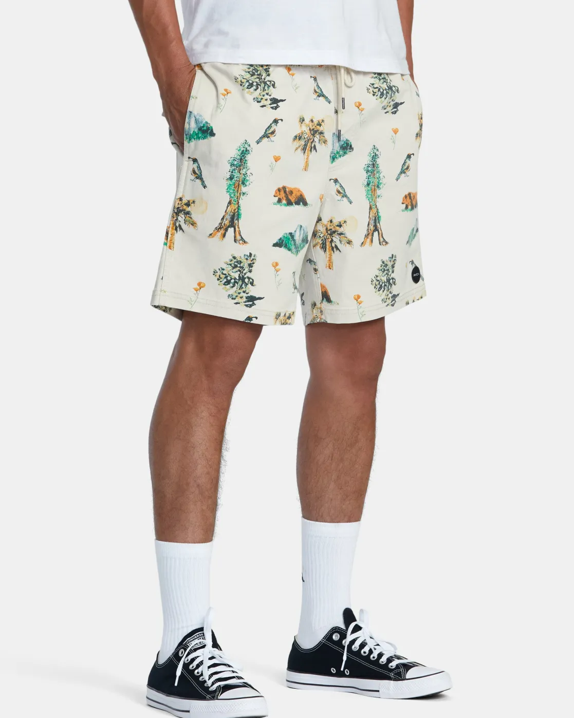 RVCA ESCAPE PRINT 17" SHORTS Latte