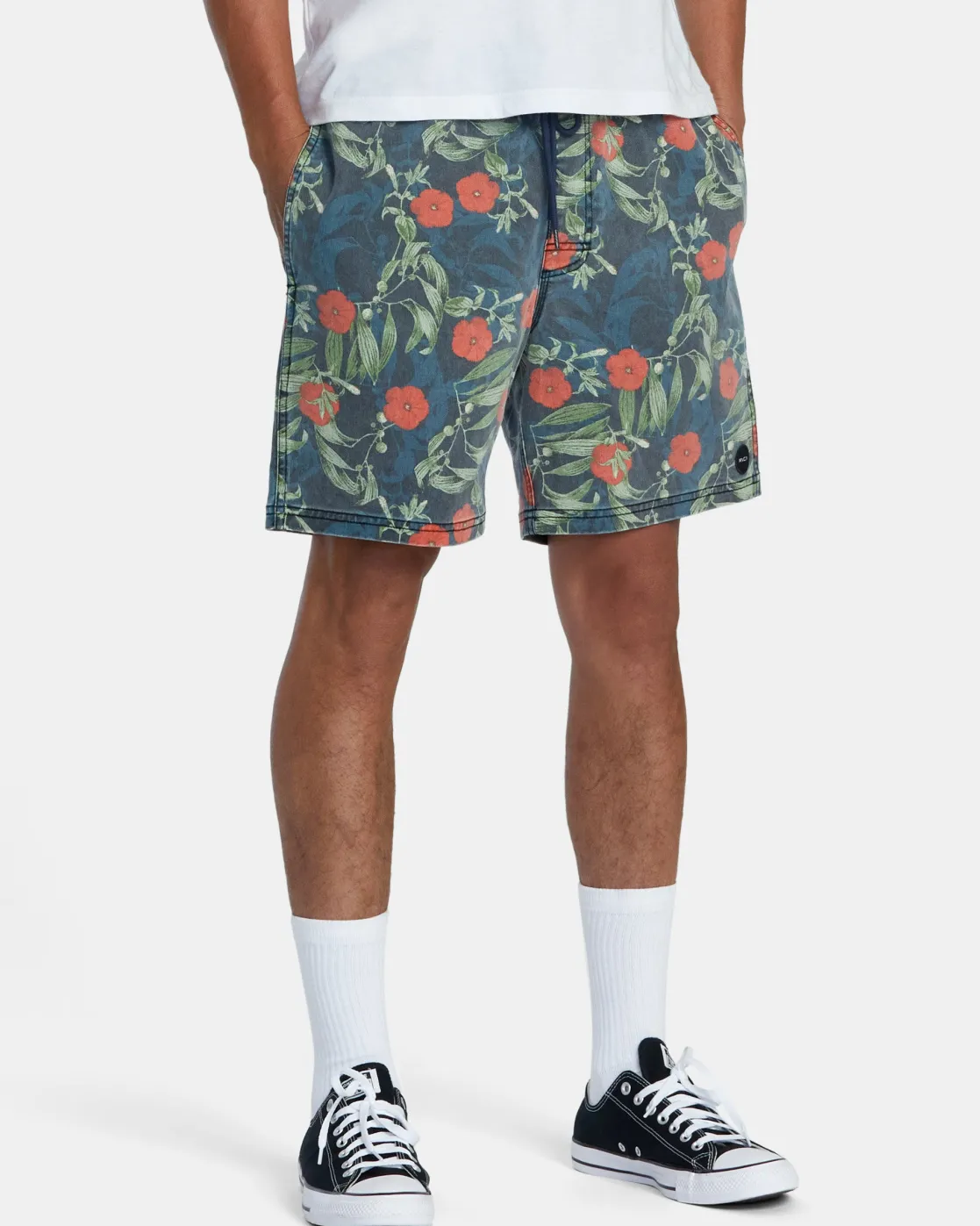 RVCA ESCAPE PRINT 17" SHORTS Moody Blue Outlet