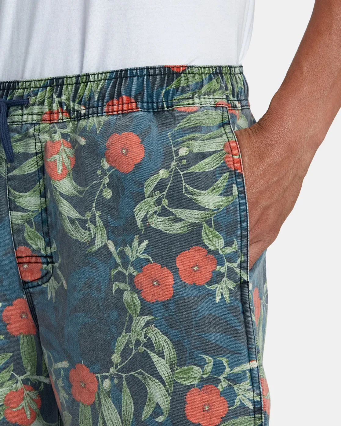 RVCA ESCAPE PRINT 17" SHORTS Moody Blue Outlet