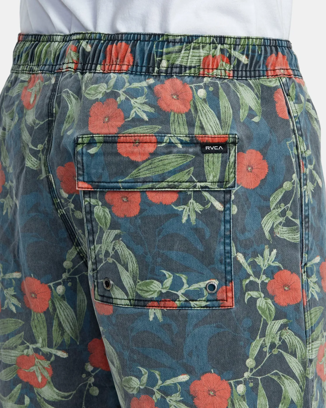 RVCA ESCAPE PRINT 17" SHORTS Moody Blue Outlet