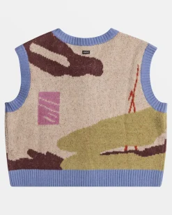 RVCA GABRIELLE SWEATER VEST Ecru New