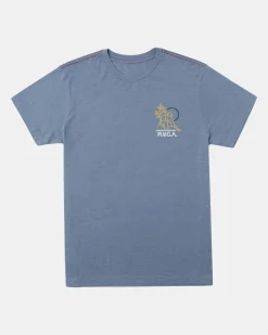 RVCA GARDEN COUNCIL TEE Industrial Blue Hot