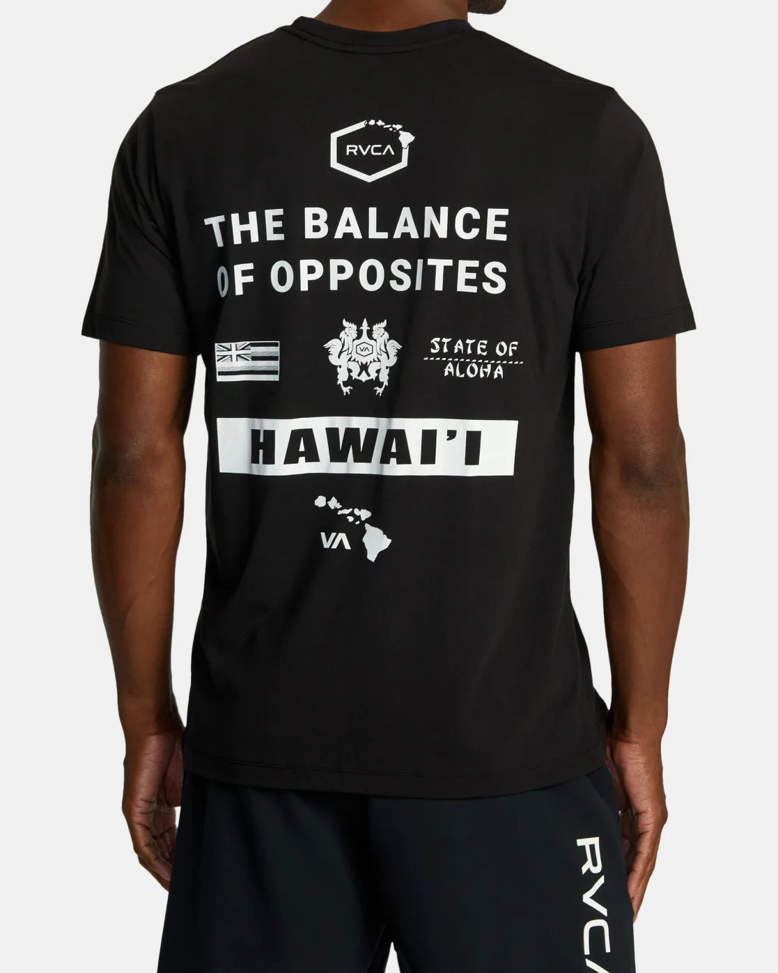 RVCA HAWAII ALL BRAND SPORT TECH TEE Black