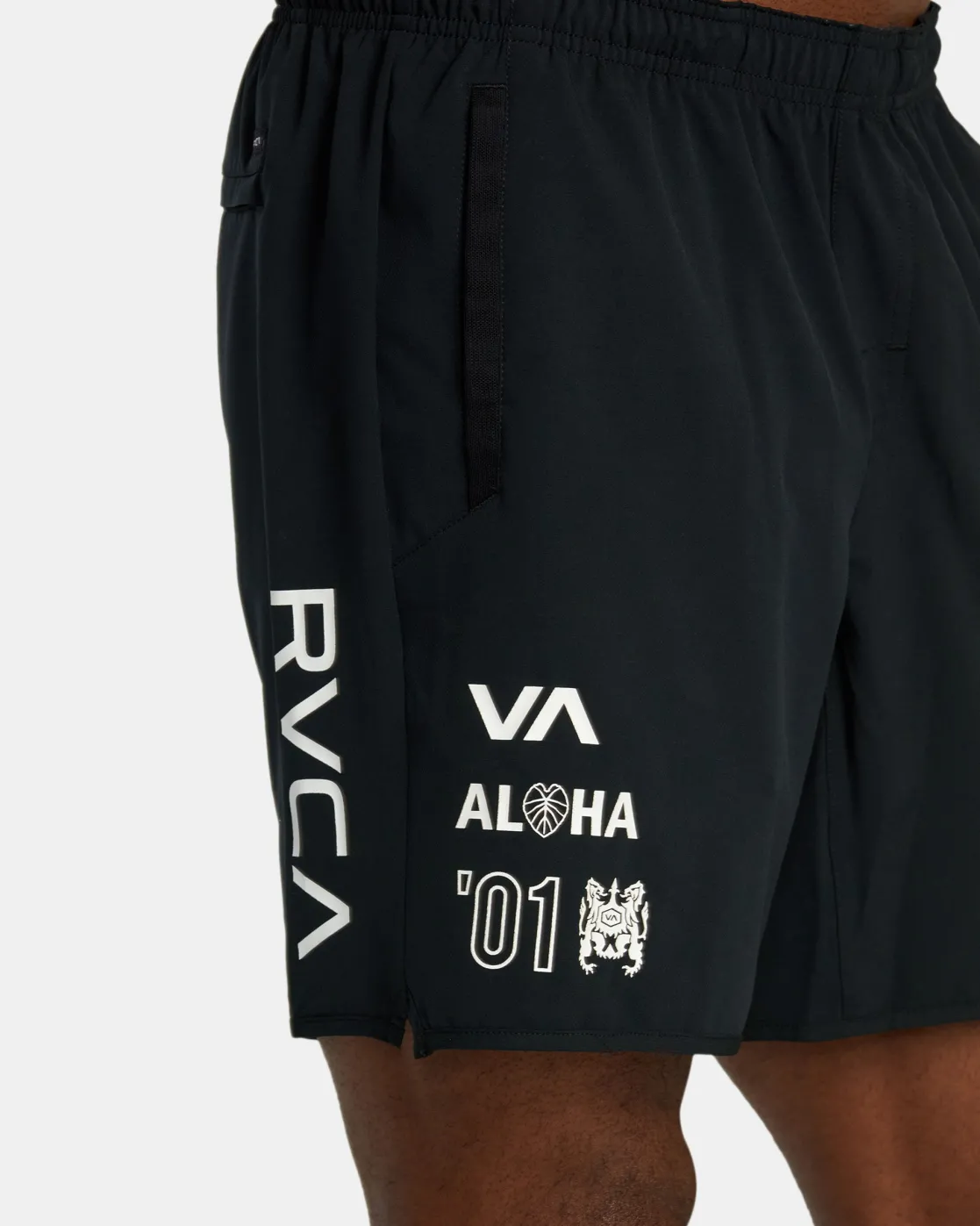 RVCA HAWAII ALL BRAND YOGGER STRETCH 17" SHORTS Black Best