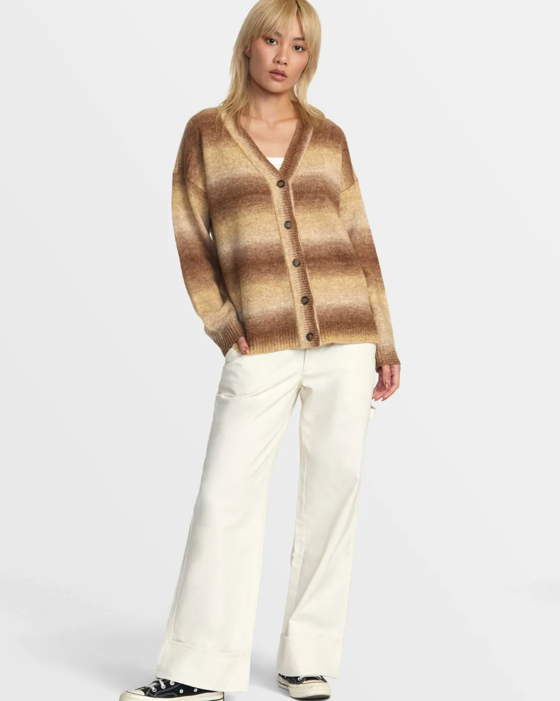 RVCA HERE WE ARE CARDIGAN SWEATER Ermine Online