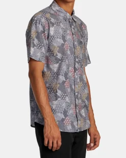 RVCA JBS SHORT SLEEVE WOVEN SHIRT Vintage Indigo Discount
