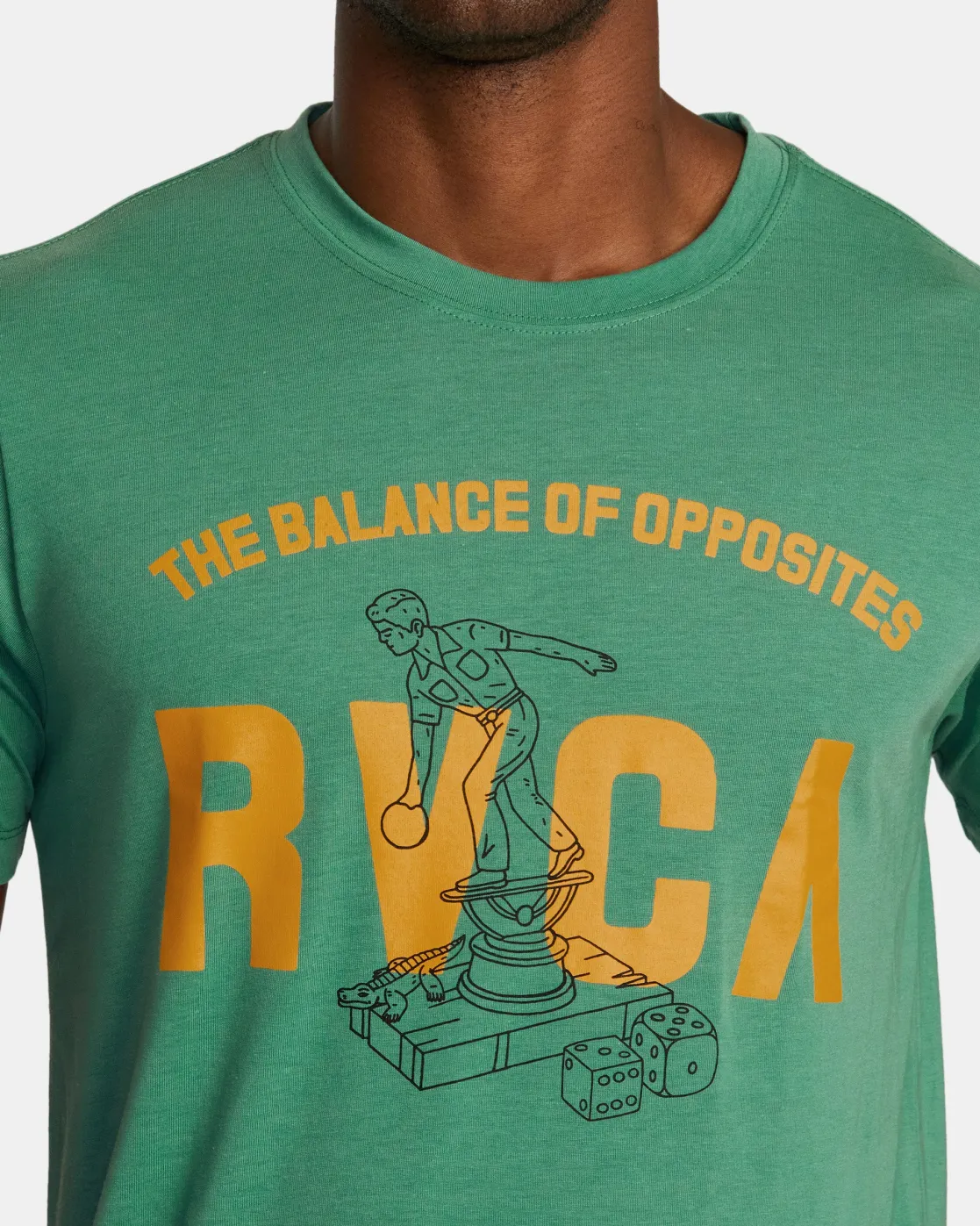 RVCA LUKE P SPORT TECH TEE Green Grass New