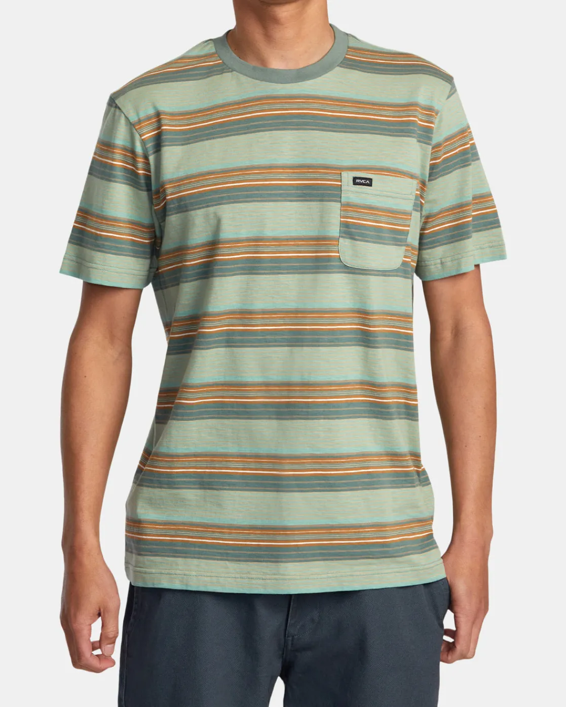 RVCA MAGNOLIA CREW SHORT SLEEVE KNIT Jade Sale