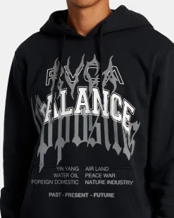 RVCA METALURGY HOODIE Black Sale