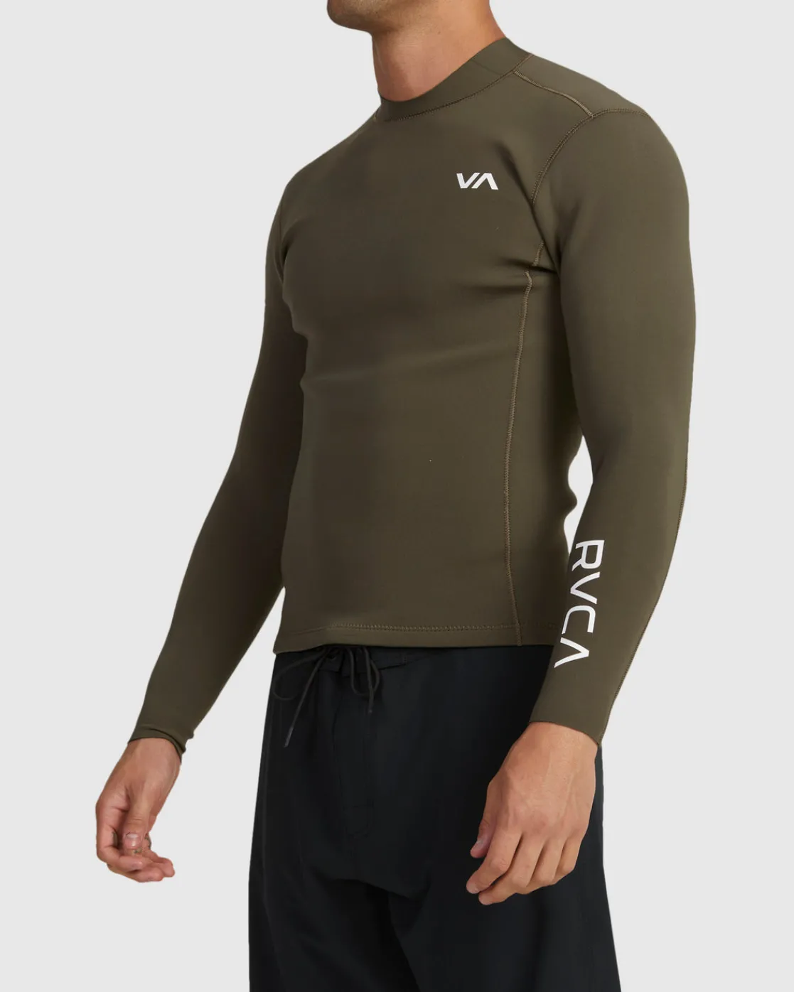 RVCA 2MM BALANCE BACK ZIP WETSUIT JACKET Olive