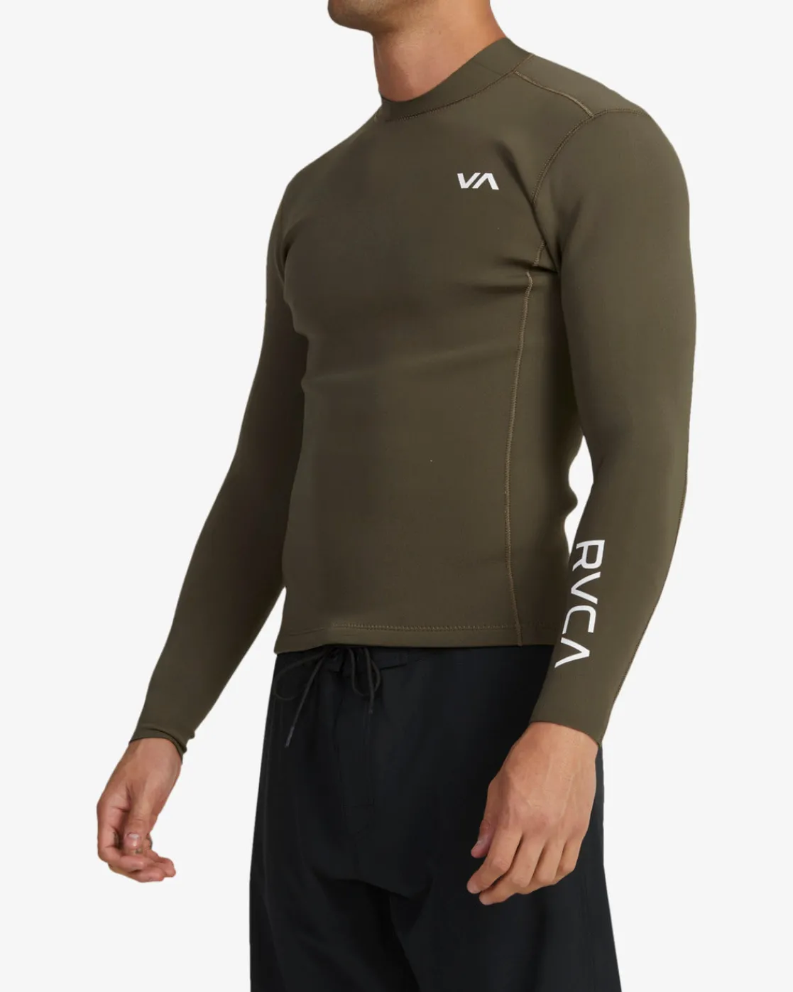 RVCA 2MM BALANCE BACK ZIP WETSUIT JACKET Olive