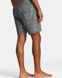 RVCA OBLOW TAPA ELASTIC WAIST BOARDSHORTS Black Best