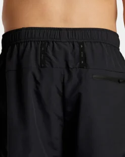 RVCA OUTSIDER PACKABLE CARGO SHORTS UTILITY SHORTS Black Clearance