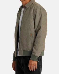 RVCA PISCO ZIP-UP JACKET Olive New