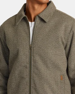 RVCA PISCO ZIP-UP JACKET Olive New
