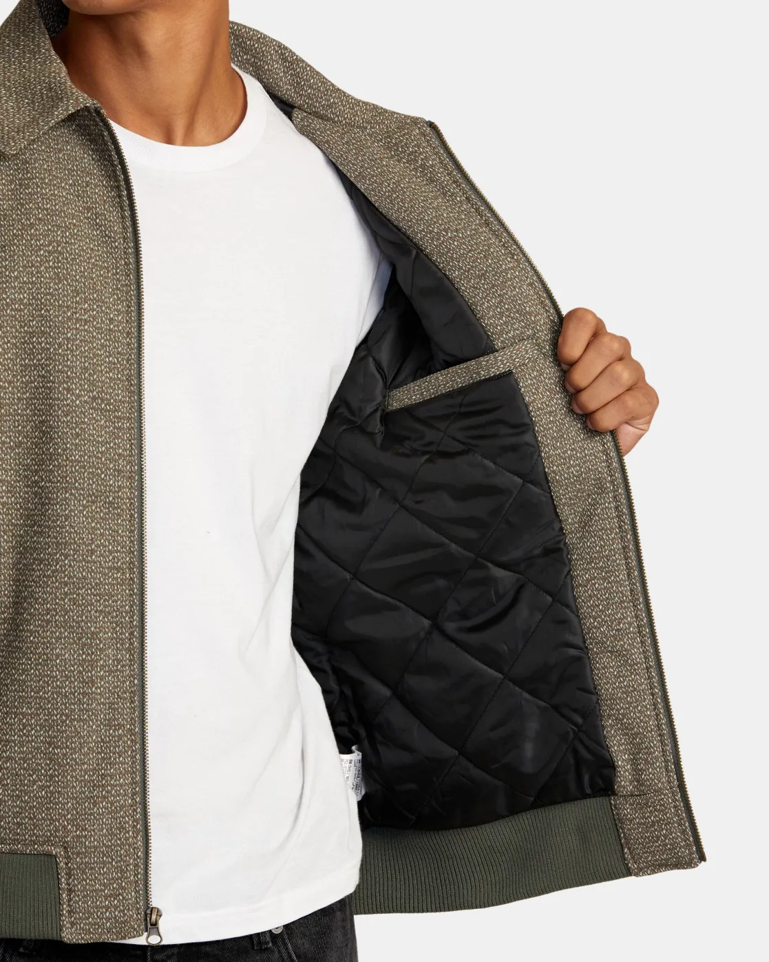 RVCA PISCO ZIP-UP JACKET Olive New