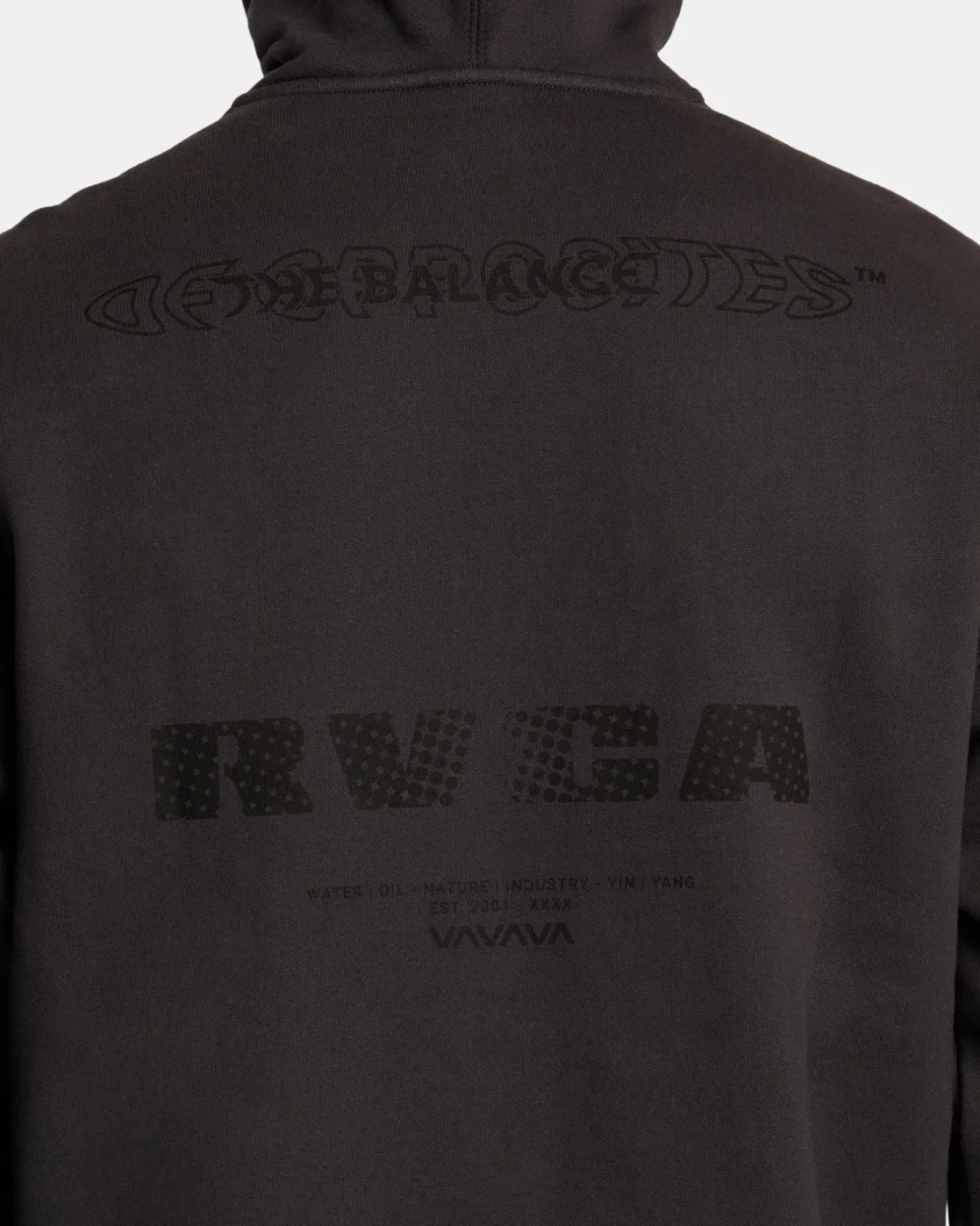 RVCA RADIATE HOODIE Washed Black Outlet